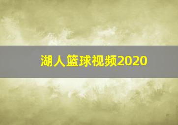 湖人篮球视频2020