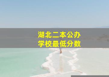 湖北二本公办学校最低分数