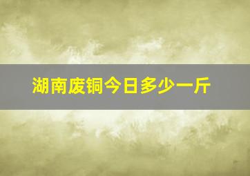 湖南废铜今日多少一斤