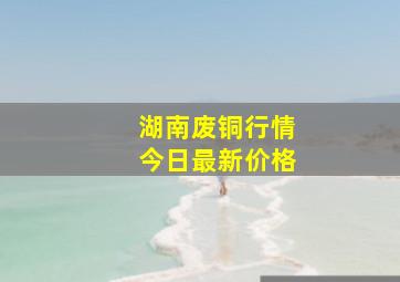 湖南废铜行情今日最新价格