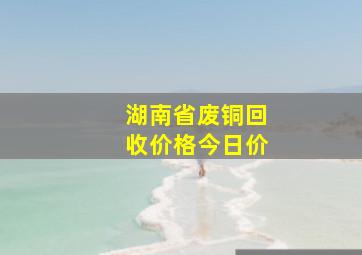 湖南省废铜回收价格今日价