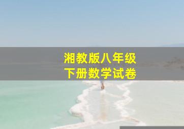 湘教版八年级下册数学试卷