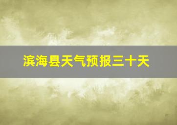 滨海县天气预报三十天