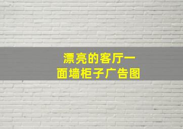 漂亮的客厅一面墙柜子广告图