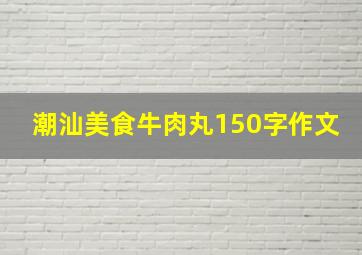 潮汕美食牛肉丸150字作文