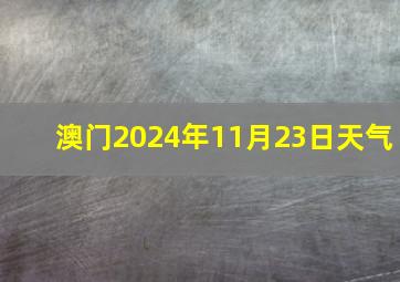 澳门2024年11月23日天气