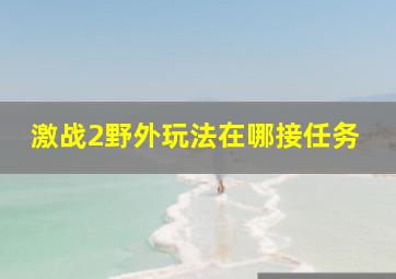 激战2野外玩法在哪接任务