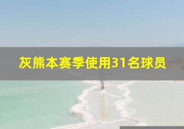 灰熊本赛季使用31名球员