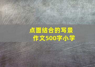 点面结合的写景作文500字小学