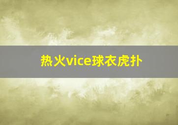 热火vice球衣虎扑