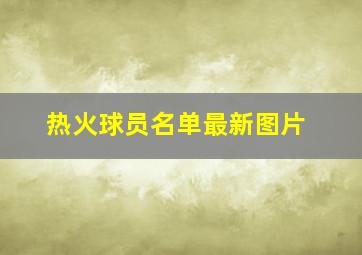 热火球员名单最新图片