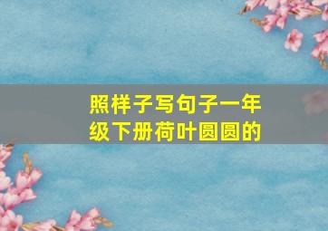 照样子写句子一年级下册荷叶圆圆的