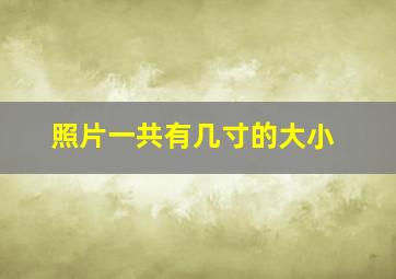 照片一共有几寸的大小