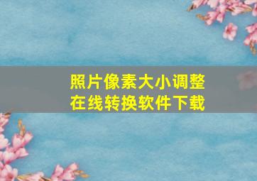 照片像素大小调整在线转换软件下载