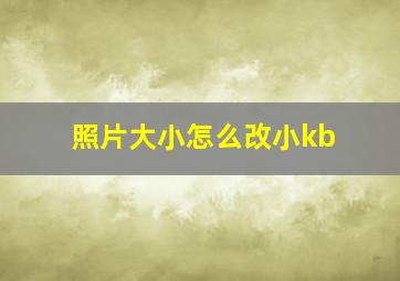 照片大小怎么改小kb