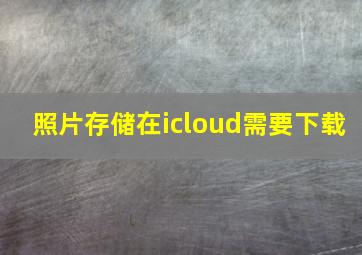 照片存储在icloud需要下载