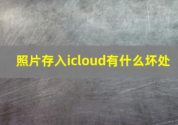 照片存入icloud有什么坏处