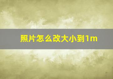 照片怎么改大小到1m