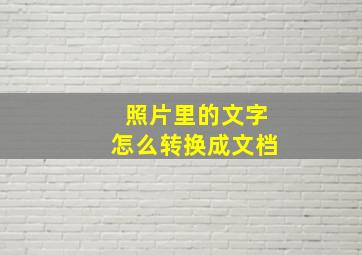 照片里的文字怎么转换成文档