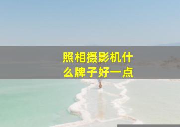 照相摄影机什么牌子好一点