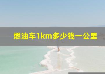 燃油车1km多少钱一公里