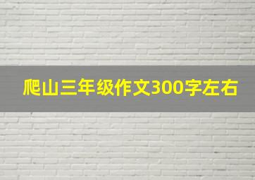 爬山三年级作文300字左右