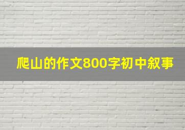 爬山的作文800字初中叙事