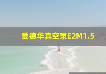 爱德华真空泵E2M1.5