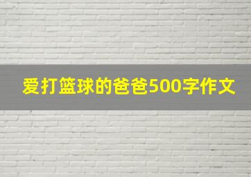 爱打篮球的爸爸500字作文