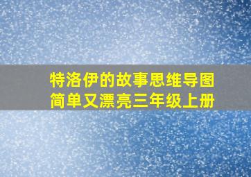 特洛伊的故事思维导图简单又漂亮三年级上册