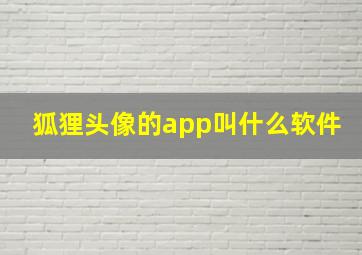 狐狸头像的app叫什么软件