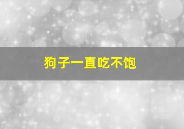 狗子一直吃不饱