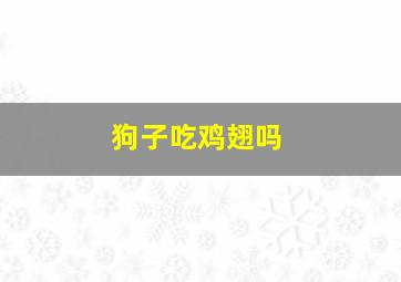 狗子吃鸡翅吗