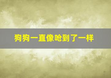 狗狗一直像呛到了一样