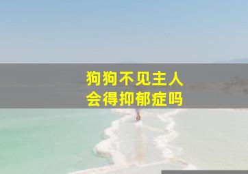 狗狗不见主人会得抑郁症吗