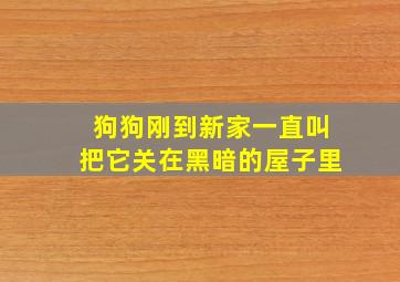 狗狗刚到新家一直叫把它关在黑暗的屋子里