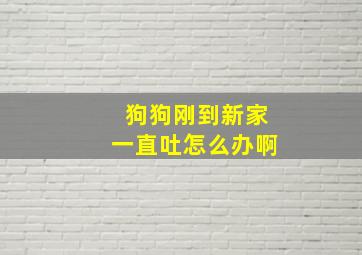 狗狗刚到新家一直吐怎么办啊