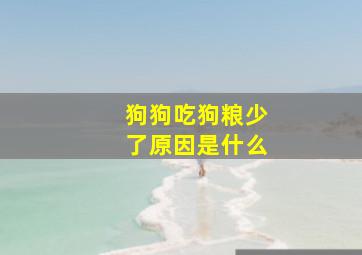 狗狗吃狗粮少了原因是什么