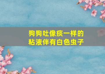 狗狗吐像痰一样的粘液伴有白色虫子