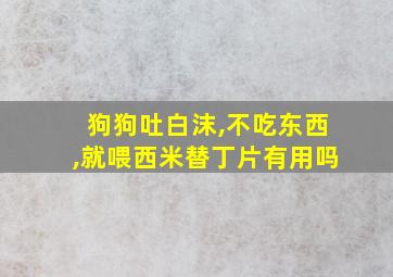 狗狗吐白沫,不吃东西,就喂西米替丁片有用吗