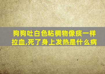 狗狗吐白色粘稠物像痰一样拉血,死了身上发热是什么病