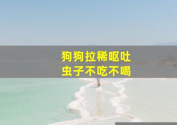 狗狗拉稀呕吐虫子不吃不喝