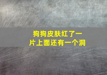 狗狗皮肤红了一片上面还有一个洞