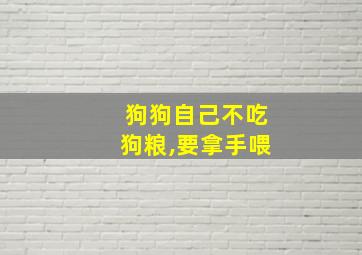 狗狗自己不吃狗粮,要拿手喂