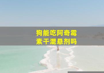 狗能吃阿奇霉素干混悬剂吗