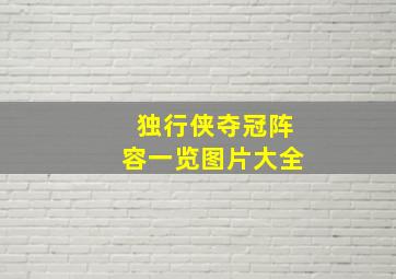 独行侠夺冠阵容一览图片大全