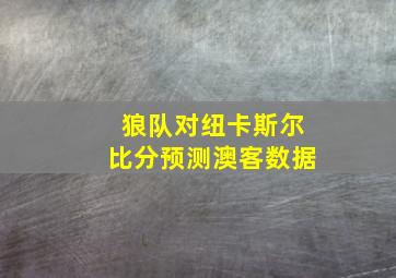 狼队对纽卡斯尔比分预测澳客数据