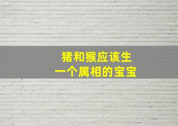 猪和猴应该生一个属相的宝宝