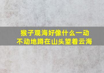 猴子观海好像什么一动不动地蹲在山头望着云海