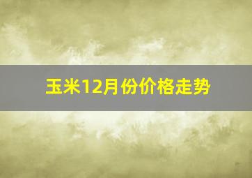 玉米12月份价格走势